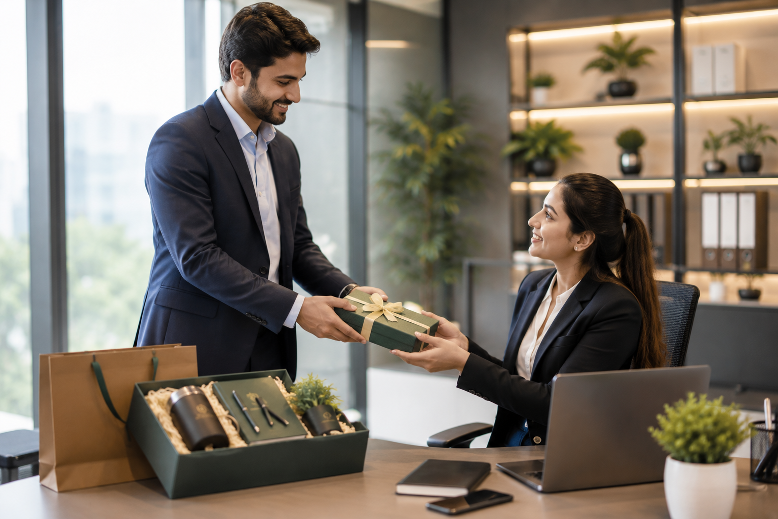 Customized corporate gifting showcase